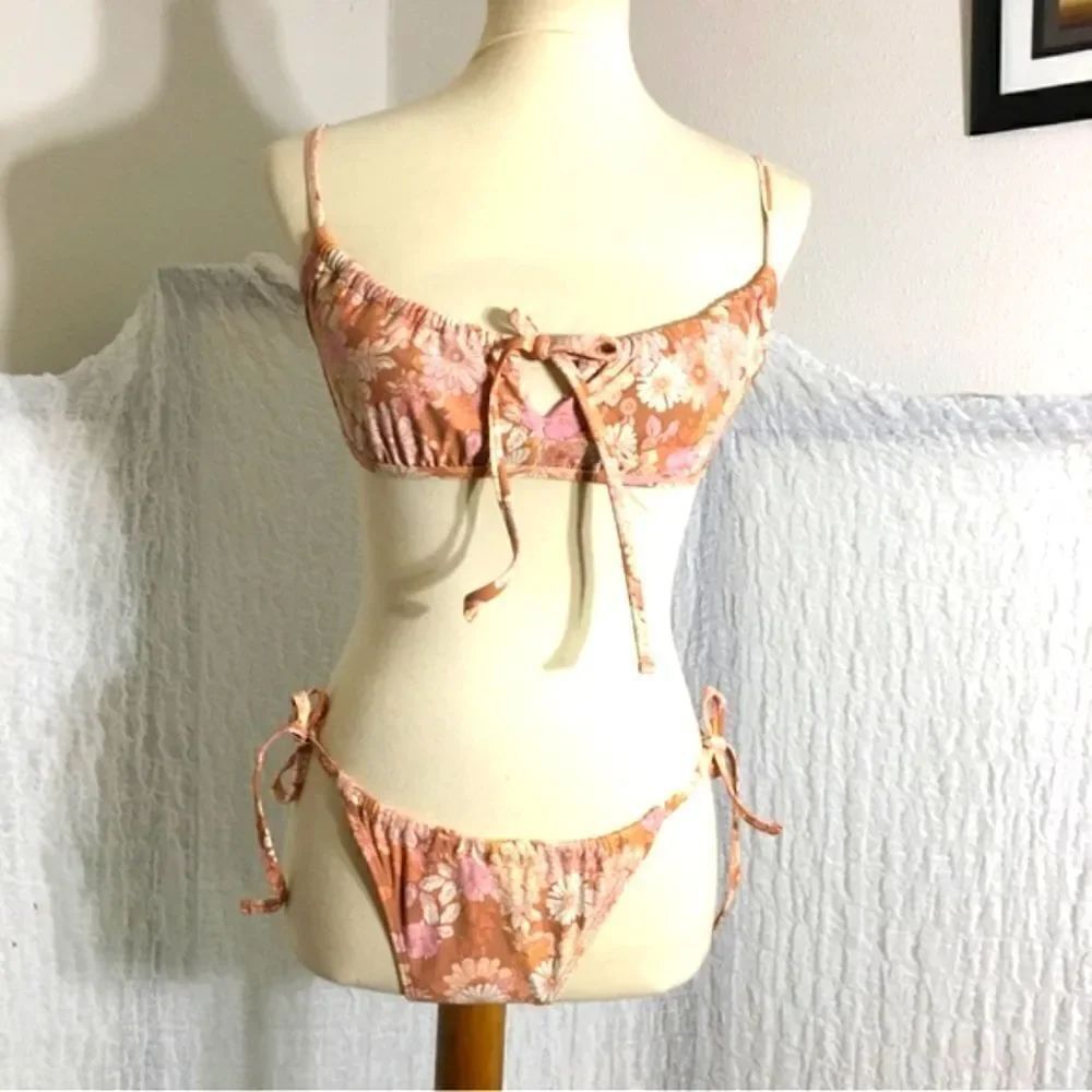 Xhilaration Floral Two Piece Bikini Size M/L